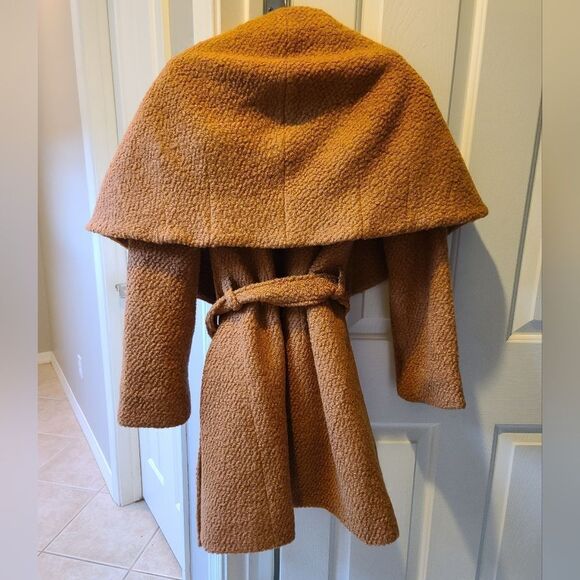 Rachel Parcell Wool Blend Bouclé Belted Coat Size XXS NEW - Picture 8 of 11